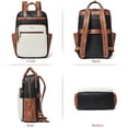 thumbnail image 7 of Shrrie Laptop Backpack for Women 15.6 inch Travel Leather Backpack Purse Work Computer Backpacks for Business College, 7 of 7
