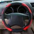 thumbnail image 2 of Deago Car Steering Wheel Covers Black Red - Auto Women Men Universal 15 Inch Sports Design Non-Slip Leather for Truck SUV Accessories, 2 of 7
