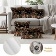 thumbnail image 6 of Thanksgiving Fall Leaves Outdoor Waterproof Pillow Covers, Mushroom Black Country Botanical Decorative Square Throw Pillowcase Sofa Cushion Sham for Patio/Couch/Chair, 24"x24" 2 Pack, 6 of 8