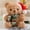 D.Brown, variant on 9in Santa Bear Plush - Velvet Santa Suit Stuffed Animal, Mini Christmas Decor & Stocking Stuffer Gift for Kids Brown