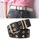 thumbnail image 3 of Cinturón de cintura para mujer Sunnimix Punk Doble Ojal Negro, 3 of 7