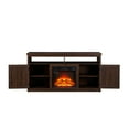 thumbnail image 5 of Electric Fireplace TV Stand with 18-inch Insert, Remote Control, Open Shelving & Enclosed Cabinets, Fits up to 65-inch TV, Espresso, 5 of 7