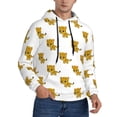 thumbnail image 2 of Balery Leopard Print Pattern Mens Hoodie Kangaroo Pocket Hoodie Pullover Hooded Sweatshirt Ideal for Daily Wear Travel and Home-Small, 2 of 7