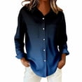 thumbnail image 6 of Endives Womens Shirts Gradient Color Casual Long Sleeve Button Down Blouse Shirt Womens Tops Spring Outfit, 6 of 6
