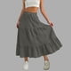 thumbnail image 3 of Faldas Largas para Mujeres Verano Suelto Casual Cómodo Sólido A-Línea Cintura Elástica, Poliéster Ligero, Versátil para la Fiesta Diaria de Citas, 3 of 7