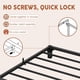 thumbnail image 5 of 6 pulgada queen heavy duty metal platform marco de cama - durable iron slat support y legs, no box spring required, no screws needed, supports up to 800 lbs, 5 of 6