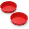 7.5 inch Round Cake Pans - Set of 2 - SILIVO Silicone Molds for Baking, Nonstick & Quick Release Baking Pans for Layer Cake, Cheese Cake, Rainbow Cake and Chiffon Cake - 7.5 inch Cake Pan