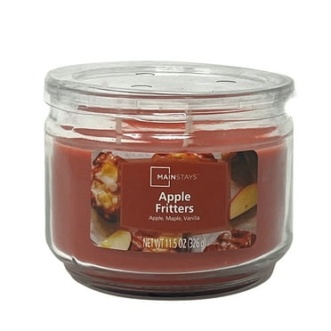 Mainstays 3-Wick Glass Jar Candle, Apple Fritter, 11.5 oz