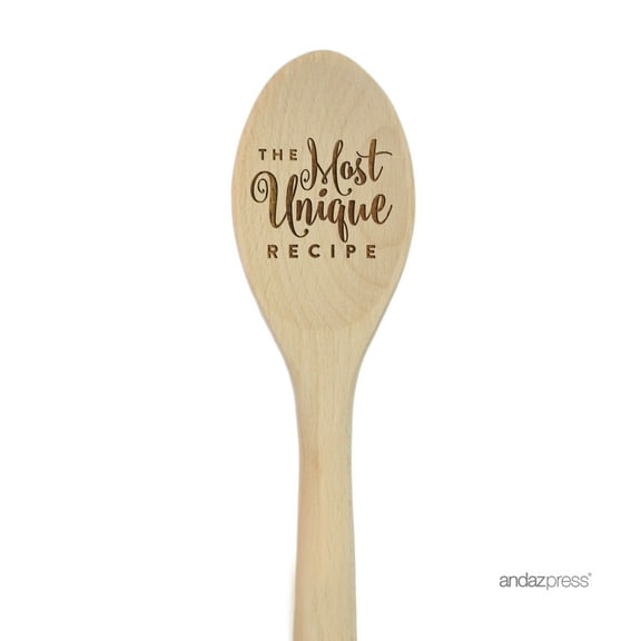 Koyal Wholesale 12-inch Laser Engraved Wooden Mixing Spoon, Most Unique Recipe, 1-Piece