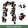 thumbnail image 1 of YTCAMLO Décorations d'Halloween Intérieur Extérieur en Liquidation, Décoration d'Halloween Arrangement de Fête Sombre Rose Noire Noël Rétro Rose Tournesol Simulation Rotin, Décorations d'Automne pour la Maison, 1 of 6