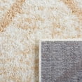 thumbnail image 6 of SAFAVIEH Berber Shag Lidija Trellis Area Rug, Ivory/Beige, 5'5" x 7'7", 6 of 8