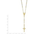 thumbnail image 3 of 14K Tri-Color Polished Faceted Beads Rosary Necklace (24 X 11) Made In Dominican Republic sf2964-24, 3 of 5