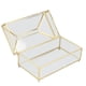 thumbnail image 2 of Caja de pañuelos de papel de vidrio transparente rectangular, soportes de pañuelos de almacenamiento de servilletas de vidrio decorativos Caja de almacenamiento de servilletas de vidrio Diseño de clase mundial, 2 of 8