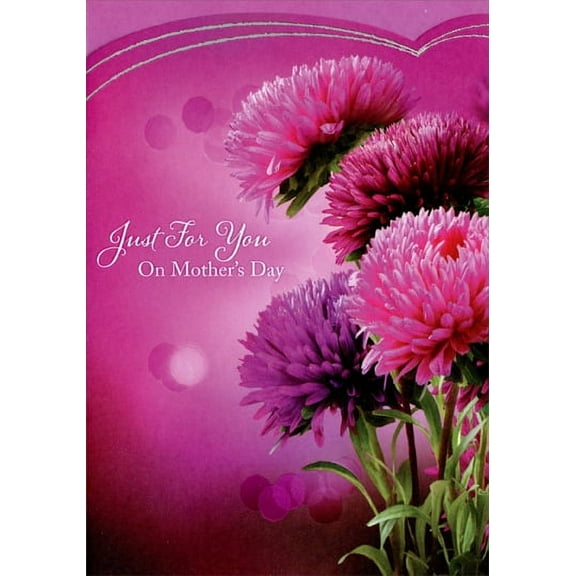 Designer Greetings Four Pink Flowers Mother's Day Card
