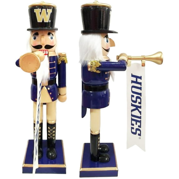 Washington Huskies 14" Bugler Nutcracker