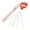 Red, variant on Hair-Style Bubble Wand with 32 Holes - Smiling Face Foam Generator for Events and Outdoor Activities