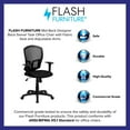 thumbnail image 3 of Mid-Back Designer Back Swivel Task Office Chair with Fabric Seat and Adjustable Arms, 3 of 6