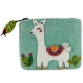 thumbnail image 1 of Wild Woolies DZI221204000 Handmade Felt Happy Llama Coin Purse, 1 of 1