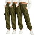 thumbnail image 2 of ATOGUTA 3 Packs Boys Lightweight Pants Kids Active Lightweight Sweatpants Casual Jogger Pants with Pockets Size 4T-14, Army Green, 2 of 5