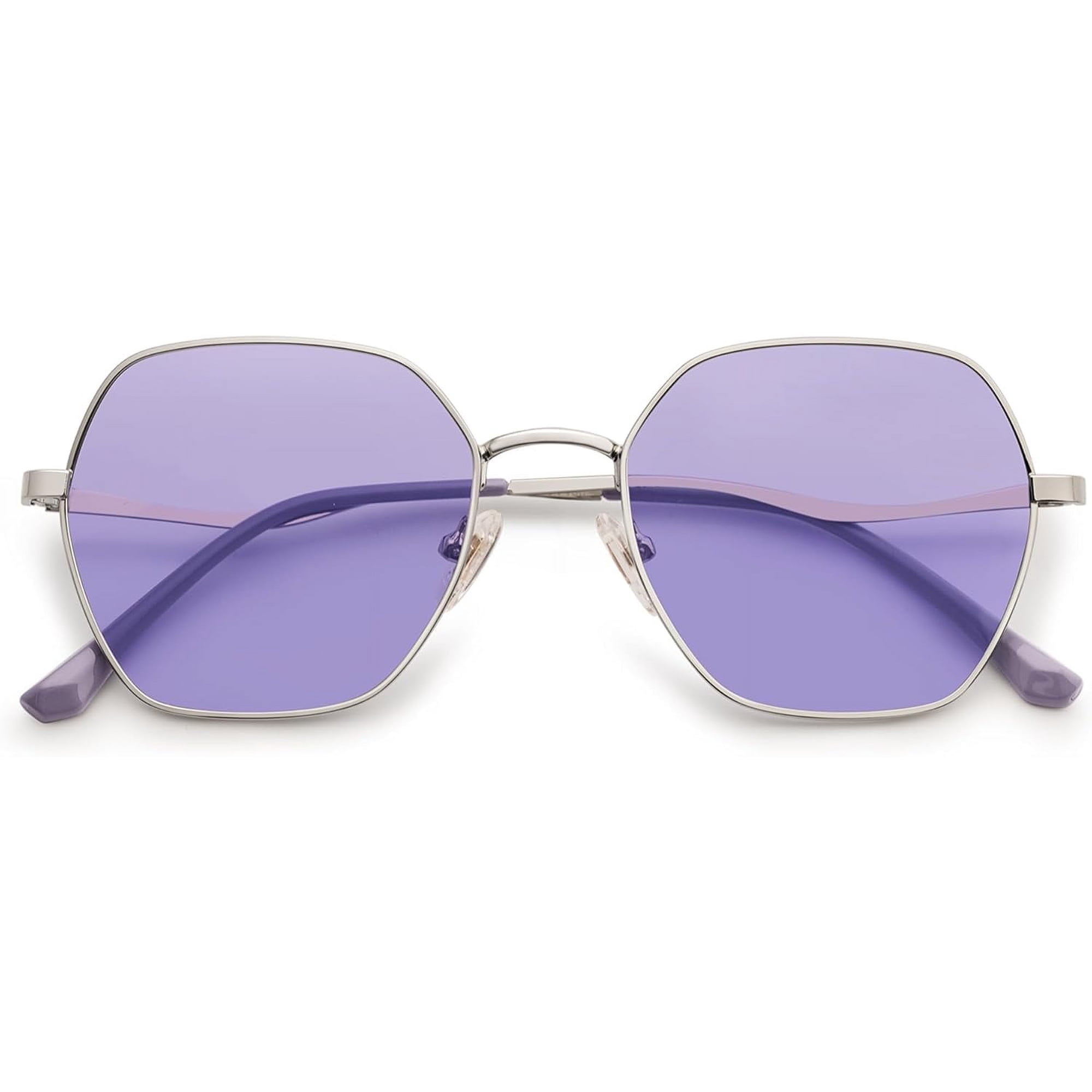 shiyou-Retro Hexagon Square Polarized Sunglasses for Women 