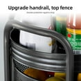 thumbnail image 3 of TFixol 3-Tier Rotating Kitchen Storage Rack with Magnetic Closure, Multi-Functional Round Stand for Fruits, Snacks, and Vegetables, Detachable and Movable, Black or White, 3 of 7