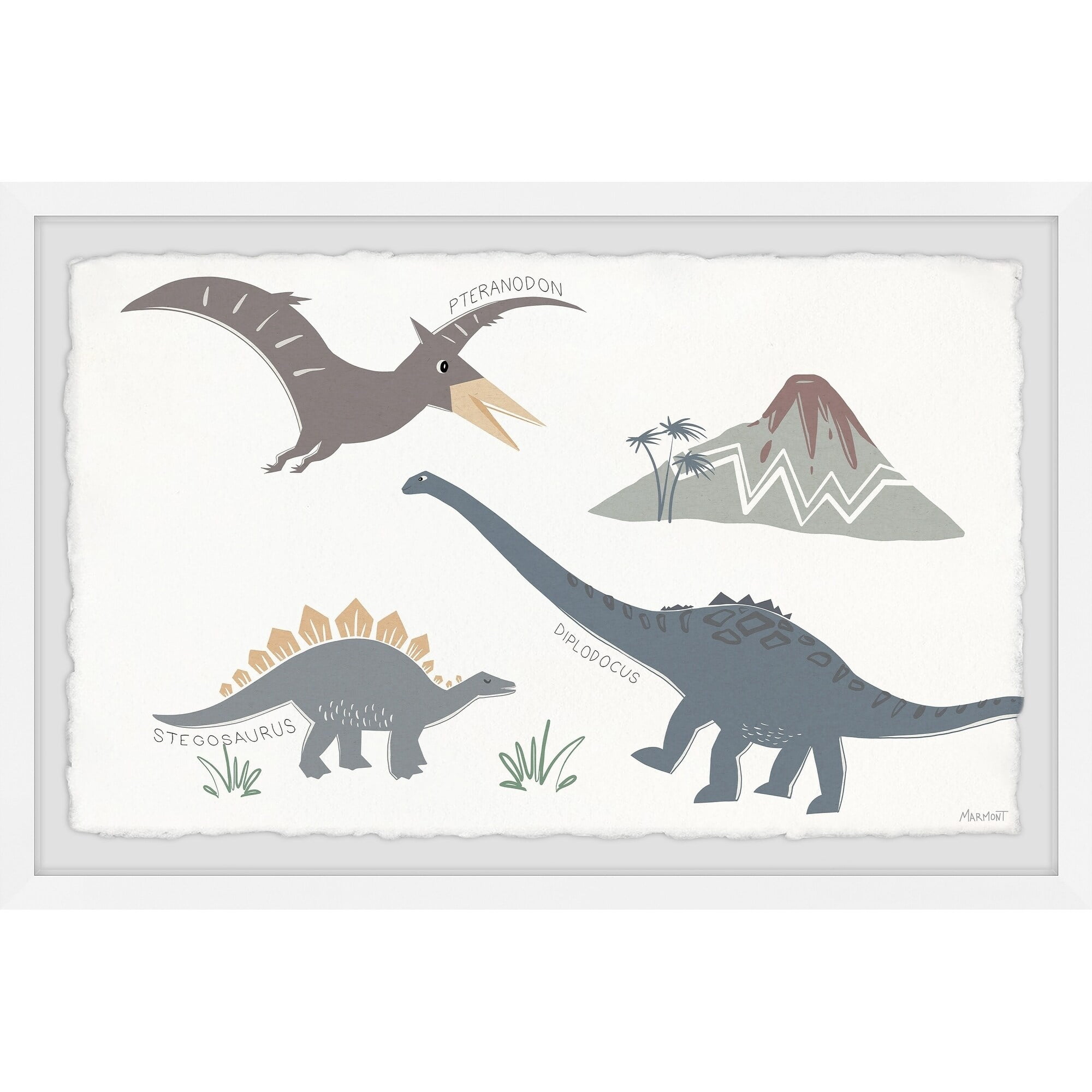 Marmont Hill Dinosaur Species Framed Wall Art