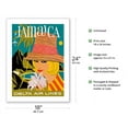 thumbnail image 2 of Jamaica Caribbean - Delta Air Lines - Vintage Airline Travel Poster by John Hardy c.1960s - Fine Art Matte Paper Print (Unframed) 18x24in, 2 of 4