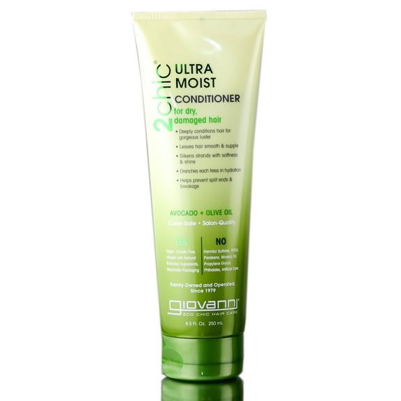 Giovanni 2 Chic Avocado & Olive Oil Ultra Moist Conditioner - 8.5oz - Pack of 1 with Sleek Comb