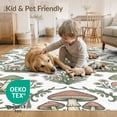 thumbnail image 4 of ODIKA 2'x3' Washable Accent Rug Mushroom Cottagecore With Vintage Toadstool And Wildflower Accents for Bedroom, Nursery, RV, Pet Friendly, Bedside Mat, 4 of 7