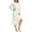 White, variant on Womens Night Gowns for Sleeping Owns Long Sleeve Button Full Long Pajama With Pockets S 2Xl Night Dress Sleepwear White M