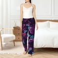 thumbnail image 5 of Uemuo Purple Butterfly Pattern Women's Wide Leg Palazzo Lounge Pants with Pockets Light Weight Loose Comfy Casual Pajama Pants-XX-Large, 5 of 9