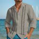 thumbnail image 1 of Camisa de verano para hombre, nueva camisa con botones y cuello vuelto con estampado 3D, moda urbana, ropa de ocio Vaion de manga larga para hombre, 1 of 6