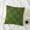 thumbnail image 4 of LNWH Decorative Pillow Covers, Green Yellow Leaves Square Sofa Decorative Knit Pillow Case, 24"x24", 4 of 8