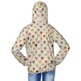 thumbnail image 4 of Cauagu Heart Polka Dot Print Sun Protection Jacket for Teen,Full-Zipper Long Sleeve Sun Shirts with Pockets UV Hoodie Shirts Outdoor Athletic Jacket-Medium, 4 of 7