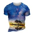thumbnail image 4 of European And American Round Neck Casual Colorful Style Printed Short Sleeved T-shirt Top 4XL, 4 of 5