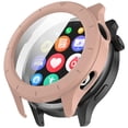 thumbnail image 1 of For Xiaomi Watch S4 S4 eSIM Version Watch Case PC Frame Cover with Tempered Glass Screen Film - Pink, 1 of 5