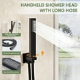 thumbnail image 6 of Black Shower System, Wall Mounted Shower Faucet Set with Valve, 10-Inch Rainfall Shower Head with Handheld Combo Spray, 59'' Long Shower Hose and Shower Trim Kit, Matte Black, 6 of 7