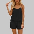 thumbnail image 5 of Gamivast Two Piece Outfits for Women Summer Crinkled Cami Top & Shorts Set Spaghetti Strap Lounge Sets Casual Beach Vacation Wear Loose Fit, 5 of 7