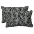 thumbnail image 2 of Pillow Perfect  Outdoor/ Indoor Herringbone Night Rectangular Throw Pillow (Set of 2) 18.5x11.5, 2 of 3