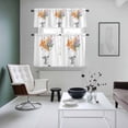 thumbnail image 5 of Abstract Deer Kitchen Curtains Valances and Tiers Set of 3 Colored Cloud Paint Red Blue Yellow Pink Butterfly Tier Curtains and Valance with Rod Pocket for Small Windows, 27.5"x24", 5 of 9