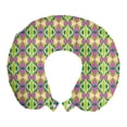 thumbnail image 1 of Geometric Travel Pillow Neck Rest, Colorful Mosaic Polygonal Shapes, Memory Foam Traveling Accessory Airplane and Car, 12", Multicolor, by Ambesonne, 1 of 2