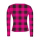 thumbnail image 5 of RKSTN Women's Long Sleeve Ribbed Knitted Shirts Oversized Crewneck Plaid Print Slim T Shirts Top Womens Casual Plus Size Round Neck Checkered Printed Stretch Loose Comfy Tee Fall Spring Clothes, 5 of 8