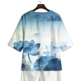 thumbnail image 5 of Daiosportswear Women 3/4 Sleeve Summer T-Shirts 3D Print Gradient Harajuku T Shirt,Linen Shirts for Women Multicolor-E M(M), 5 of 7
