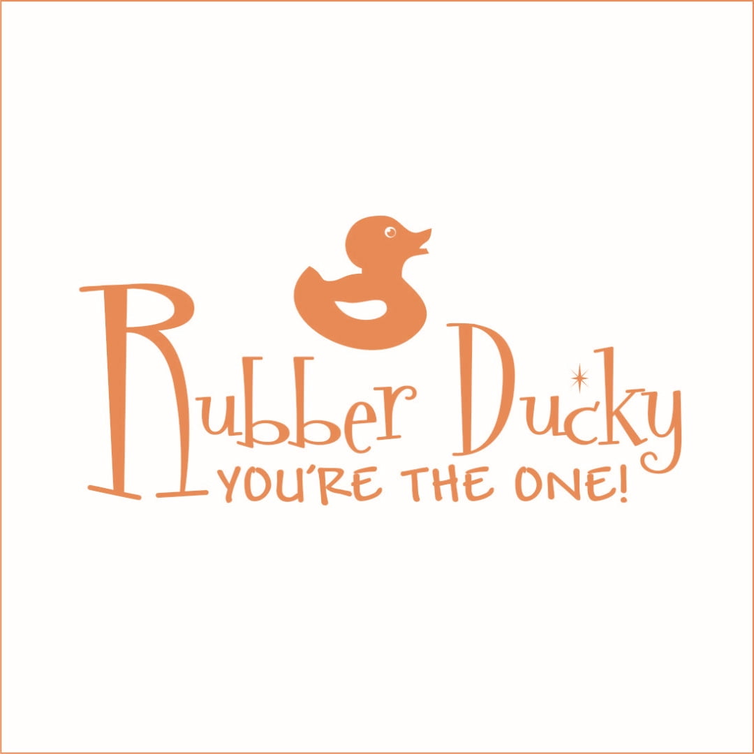 Rubber Duckie You're the One Vinyl Sticker Medium Persimmon
