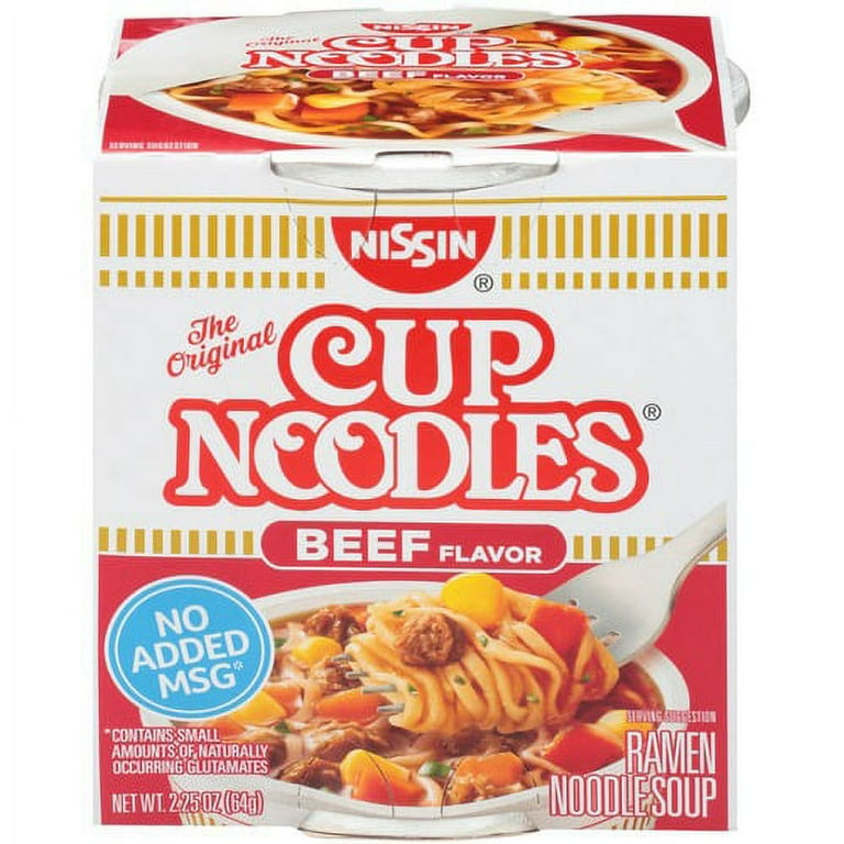 NISSIN FOODS Top Ramen Beef Flavor Cup Noodles - Beef - 2.25 oz - 12 / Carton NISSIN FOODS Top Ramen Beef Flavor Cup Noodles - Beef - 2.25 oz - 12 / Carton