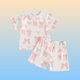 thumbnail image 2 of Familia Calcetines Que Coinciden con los Conjuntos de Verano de Moda Casual Lindo de Manga Corta con Estampado de Arco Y Pantalones Deslumbrados Dos Piezas de Conjunto de Traje de Niña Bebé, 2 of 6