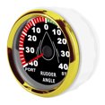 thumbnail image 1 of Marine Rudder Angle Indicator Gauge, Rudder Angle Gauge Red Backlight with Reverse Connection  for Vessel Yacht for Boat Black Dial Silver Cover,White Dial Silver Cover,Black Dial, 1 of 8