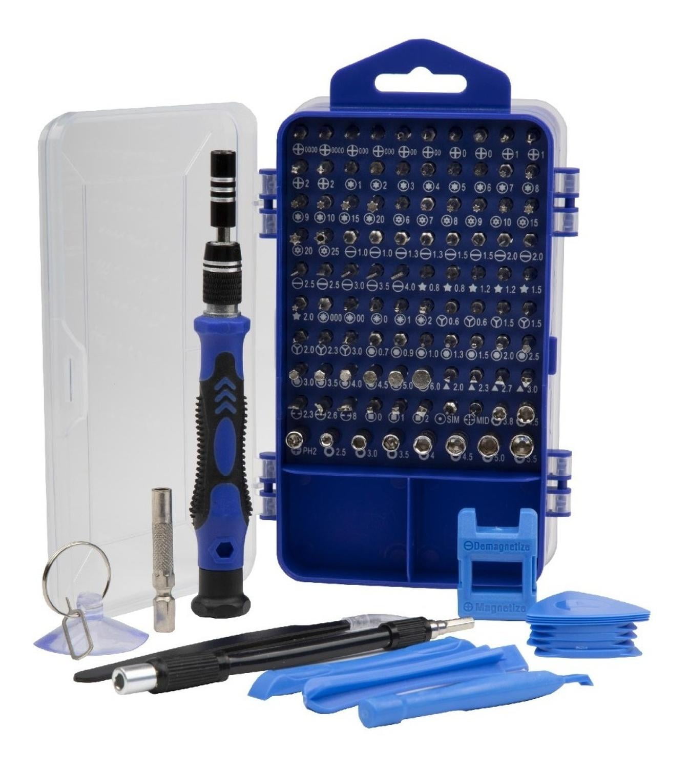 Kingsman Desarmador Kit Reparacion Celulares Tablets Laptops 117 En 1 Azul Kingsman