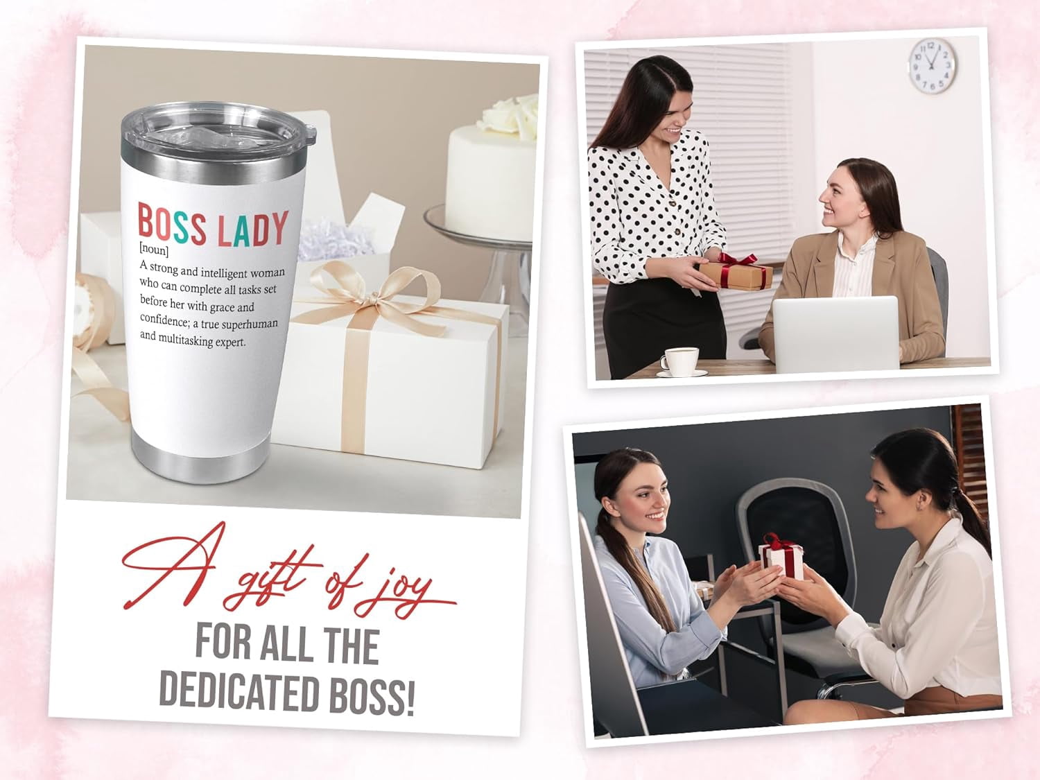 Boss Lady Gifts For Women - Christmas,Birthday Gifts For Boss,Manager,Leader,Boss Gifts For Women,Appreciation Gifts Coworkers,Leader,Manager,Colleagues - 20 Oz Stainless Steel Tumbler