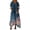 #0277-Navy, variant on Uootdi Maxi Dresses for Women Vintage Floral Print V Neck Large Patch Pockets Asymmetric Hem Loose Fit Lightweight Summer Dresses Casual Dresses Vacation Outfit Gift